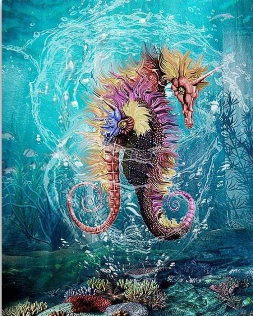 Seahorses paint by numbers
