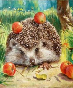 Hedgehog Wall Art Picture Canvas Painting - DIY Paint By Numbers - Numeral Paint