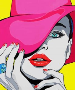 Classy woman pop art paint by numbers