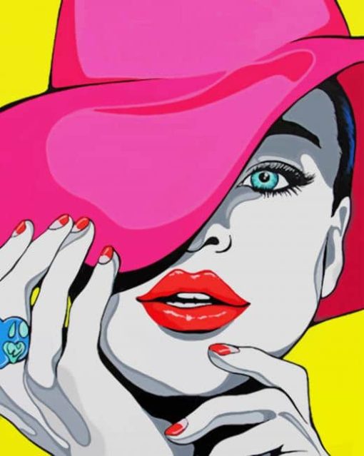 Classy woman pop art paint by numbers