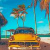 Amazing View Yellow Car in Cuba paint by numbers