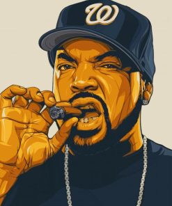 American Actor Ice Cube painy by numbers