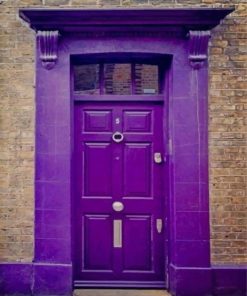Beautiful Purple Door paint by numbers
