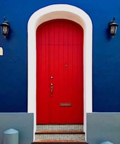 Beautiful Red Door paint by numbers