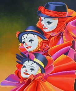 carnival clown Art paint by numbers