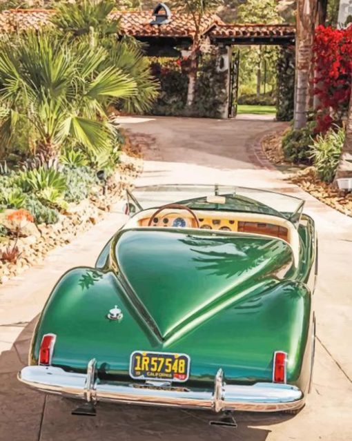 Classic Green Car paint by numbers