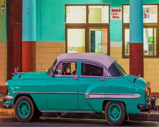 cuba cars paint by numbers
