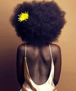 dark skin girl with natural hair aesthetic paint by number