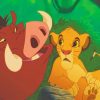 lion king timon pumbaa paint by numbers