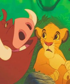 lion king timon pumbaa paint by numbers