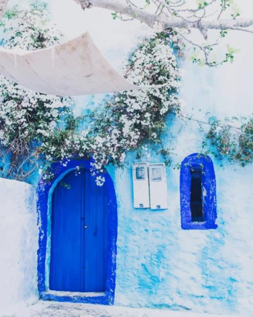 morocco chefchaouen paint by numbers
