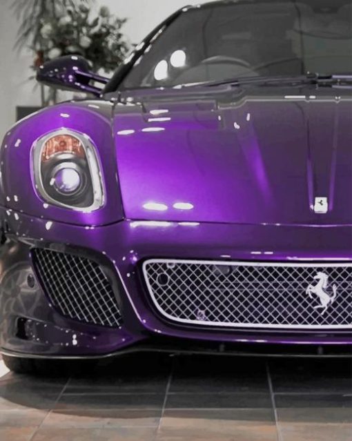 Purple Ferrari paint by numbers
