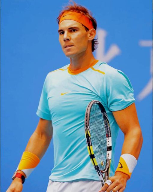 rafael nadal teniss player paint by numbers