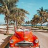Red Car in Cuba paint by numbers