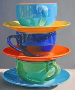 stacked cups paint by numbers