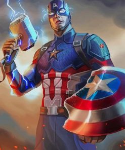The Hero Captain America paint By numbers