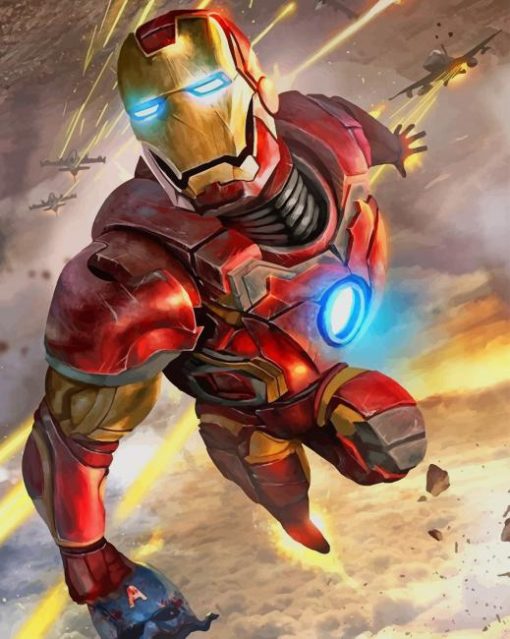 The Hero Iron Man paint By Numbers