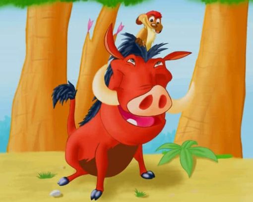 timon and pumbaa paint by number