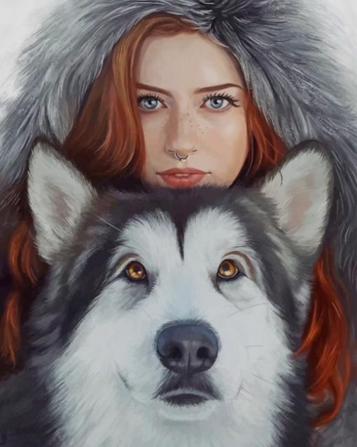 Woman And Wolf paint By numbers