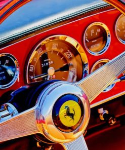 1960s Ferrari Steering Wheel paint by number