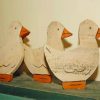 Trio Of Three Wooden Birds painting by numbers