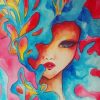 Abstract Colorful Girl paint by numbers