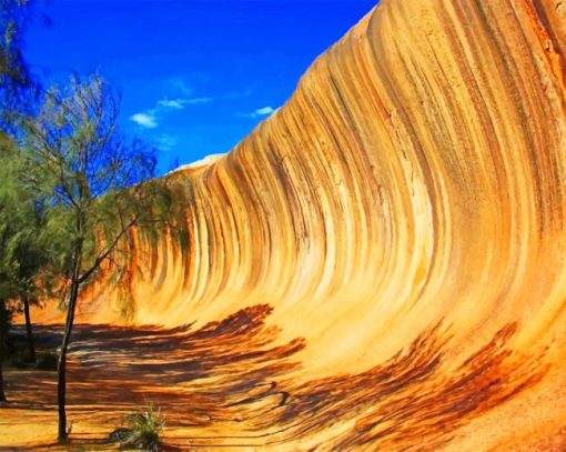 Australia Wave rock painting by numbers