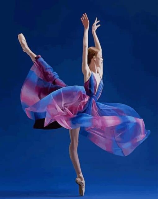 Ballet dancer art paint by numbers