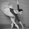 Ballet dancer black and white paint by numbers