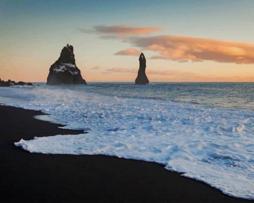 Black Beach paint by number