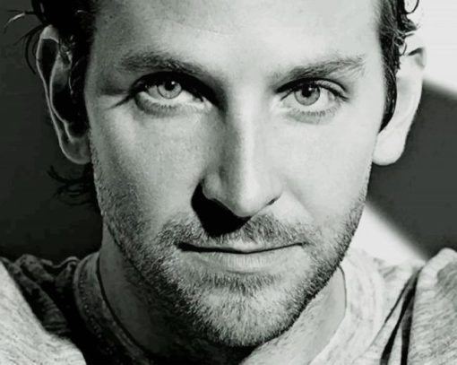Bradley Cooper Black And White paint by number