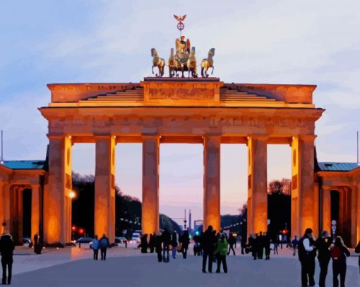 Brandenburg Gate Germany paint by numbers