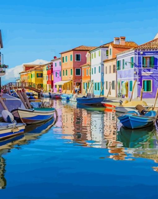 Burano Venice Italy paint by numbers