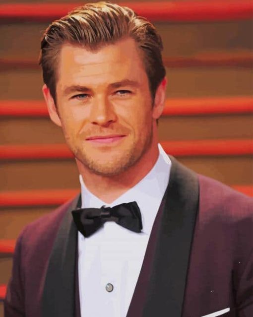 Classy Chris Hemsworth paint by numbers