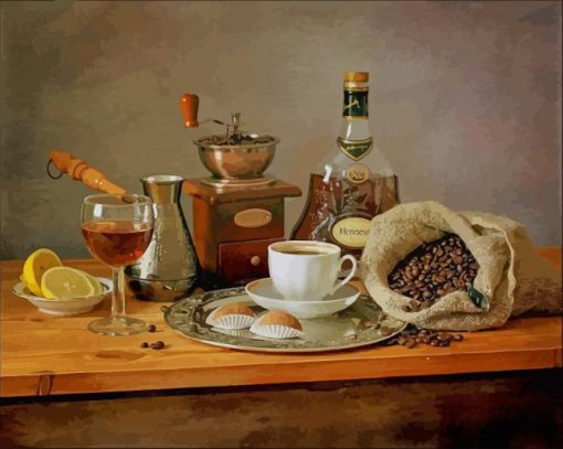 Coffee still life paint by number