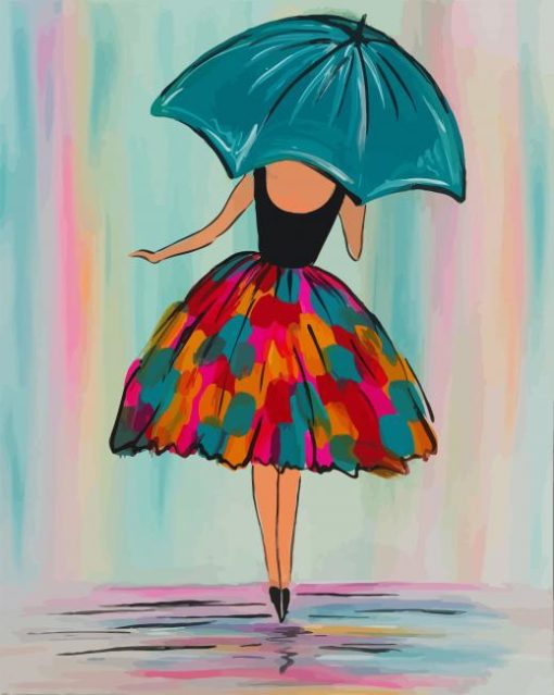Colored Dress Art paint by numbers
