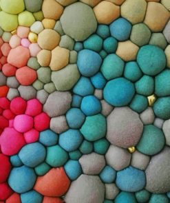Colorful stones paint by numbers