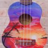 Drawing Sunset Guitar paint by numbers