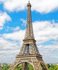 Eiffel Tower Blue Sky paint by numbers