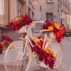 Floral Bicycle paint by number