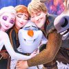 Frozen Movie's Characters Hugging paint by numbers