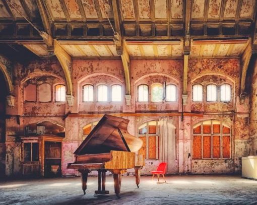 Piano In An Old Hall paint by numbers