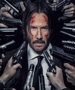 John Wick Movie paint by number