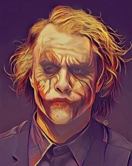 Joker sad face paint by numbers