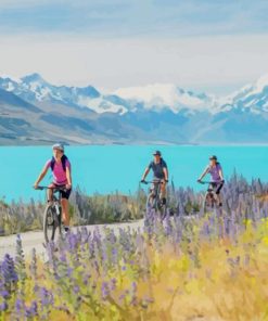 Lake Pukaki in New Zealand paint by numbers
