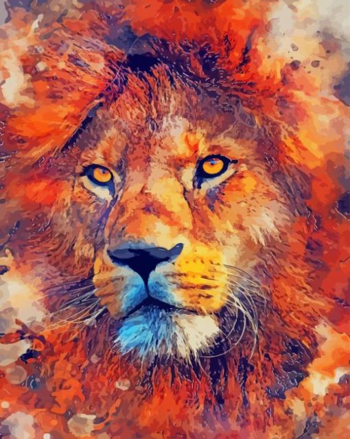 Lion Art paint by number