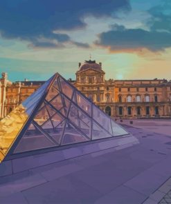 Louvre Museum France paint by numbers