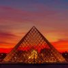 Louvre Museum Sunset View paint by numbers
