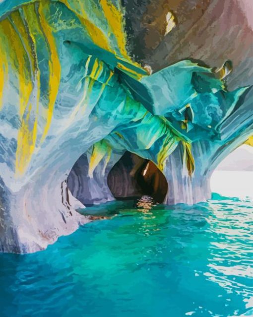 Marble Caves paint by numbers