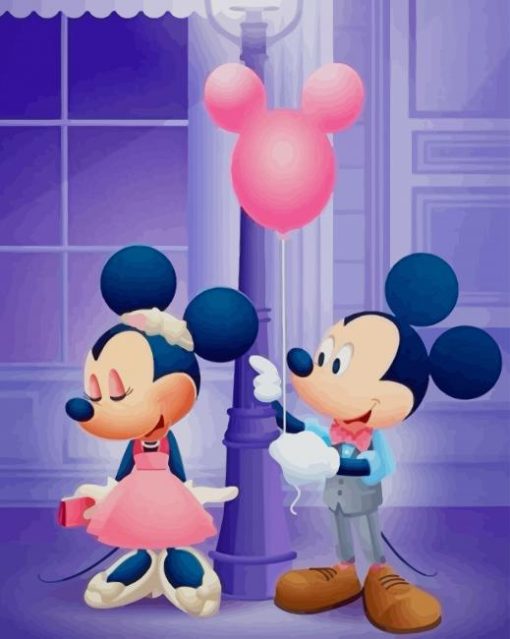 Mickey Minnie Love paint by numbers